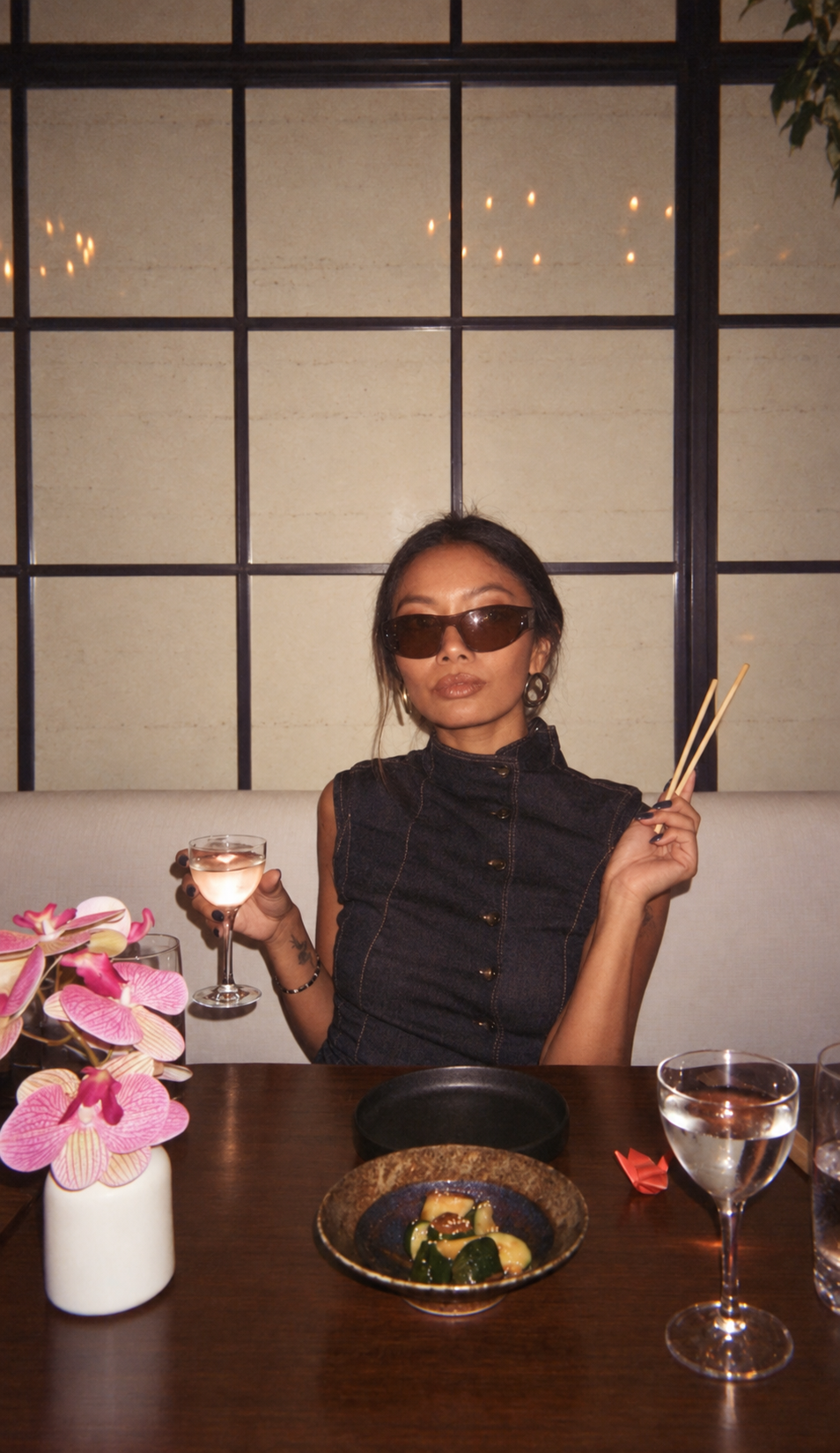 Guest enjoying dinner at WANO